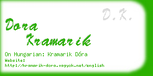 dora kramarik business card